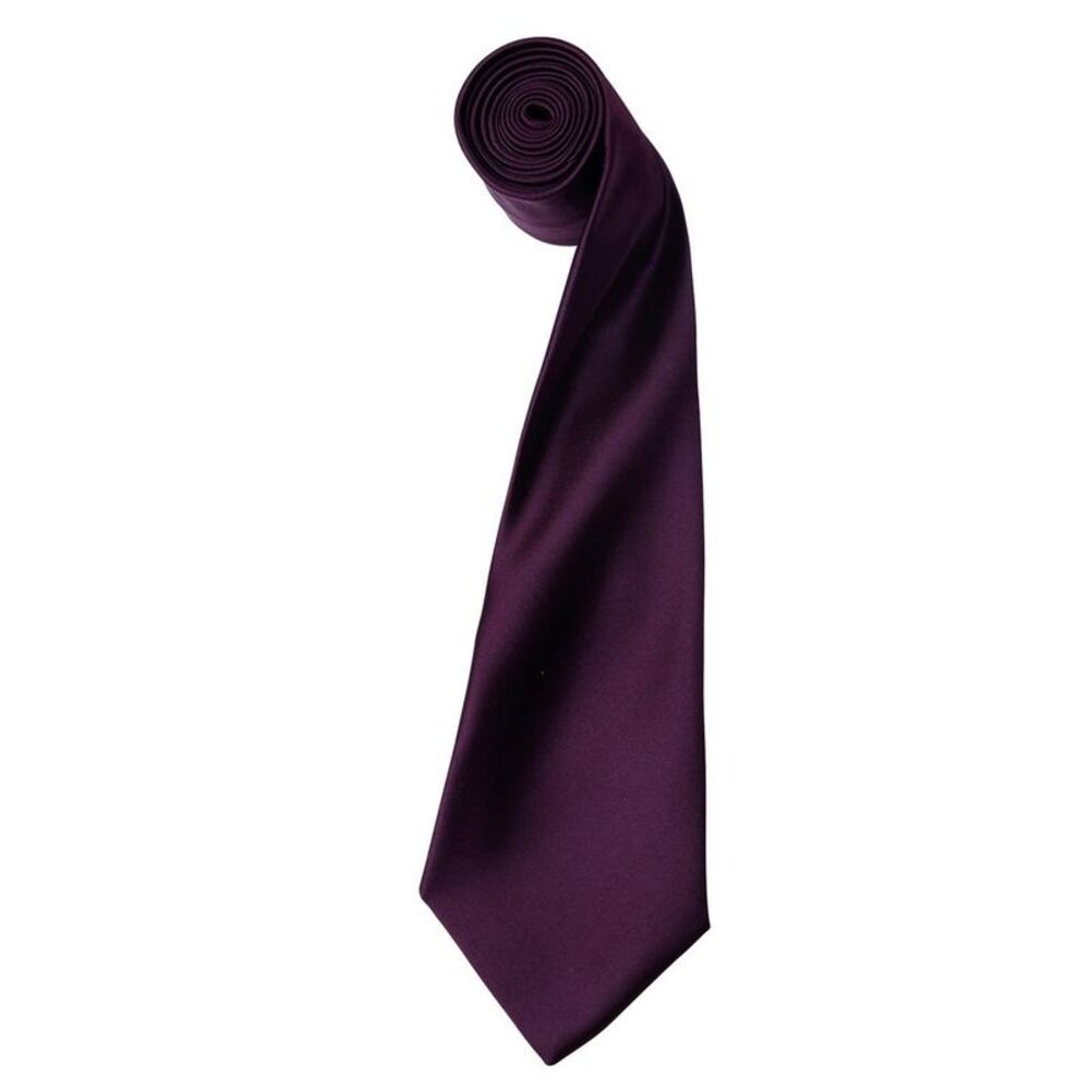 Premier Colours Collection Satin Tie / Eggplant